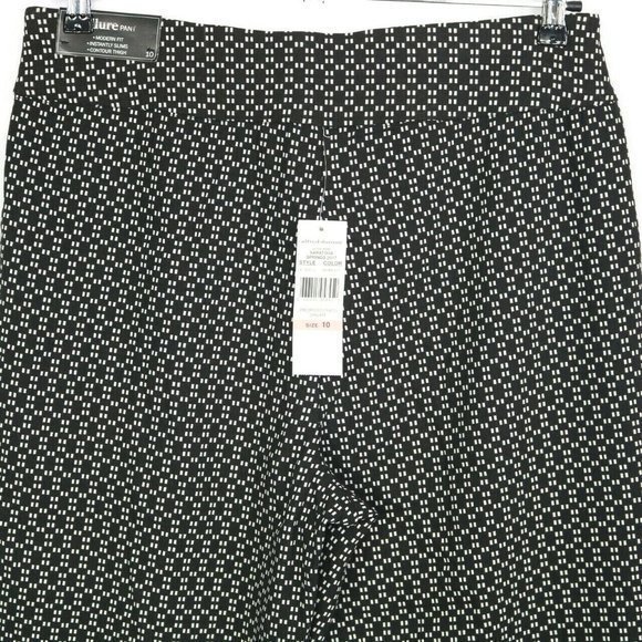 Alfred‎ Dunner Saratoga Pants Black White Proportioned Short 10 - Picture 5 of 9